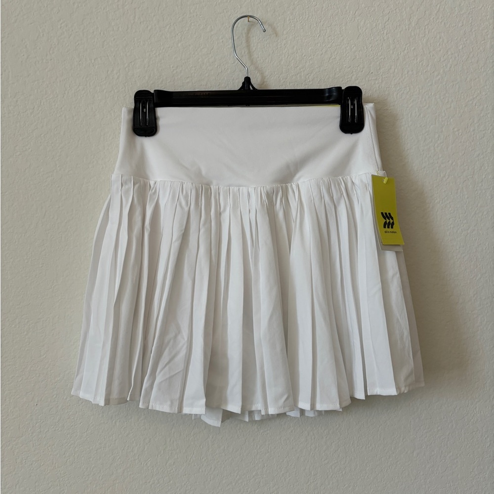 White Pleated Tennis Skirt